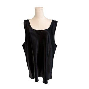 Vintage Solid Black Women's 2X Plus Soft Pullover Sleeveless Whimsigoth Top